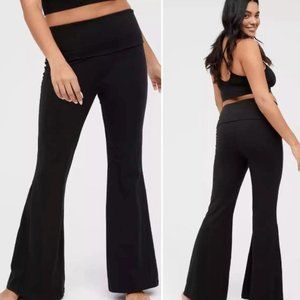 OFFLINE By Aerie OG Foldover High Waisted Super Flare Legging/Yoga Pant Size S